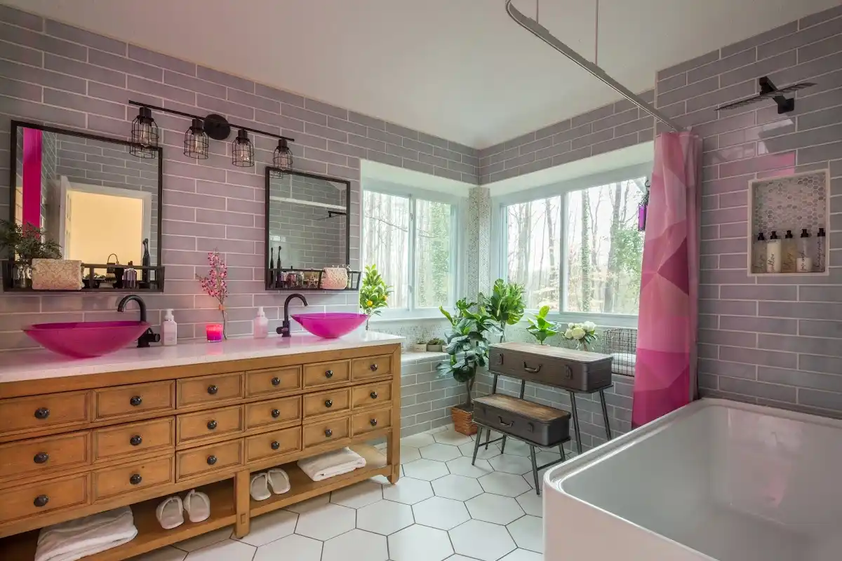 Bathroom renovation after water damage restoration in Plainville